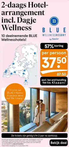 Etos 2-daags Hotel- arrangement incl. Dagje Wellness aanbieding