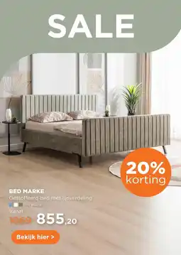 TotaalBED Bed Marke | 140 x 200 cm | Adore 626, tijm aanbieding