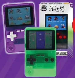 Toys2Play Amazing Cool Arcade game console met kleurenscherm 7 cm doorzichtig zwart aanbieding