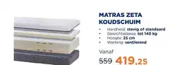TotaalBED Matras Zeta koudschuim | 70 x 200 cm | Standaard aanbieding