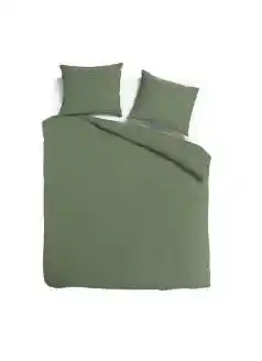 TotaalBED Dekbedovertrek Noa Olijfgroen | 240 x 200/220 cm aanbieding