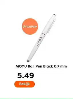 The Read Shop Moyu Ball Pen Black 0,7 mm aanbieding