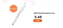 The Read Shop Moyu Ball Pen Red 0,7 mm aanbieding