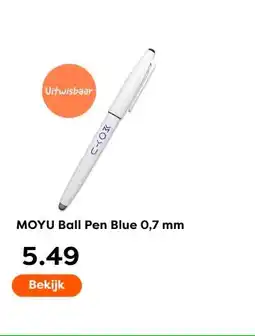 The Read Shop Moyu Ball Pen Blue 0,7 mm aanbieding