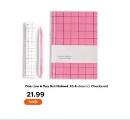 The Read Shop One Line A Day Notitieboek A6 A-Journal Checkered aanbieding