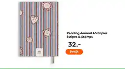 The Read Shop Reading Journal A5 Papier Stripes & Stamps aanbieding