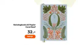 The Read Shop Reisdagboek A5 Papier Coral Reef aanbieding