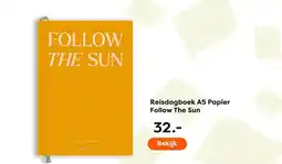 The Read Shop Reisdagboek A5 Papier Follow The Sun aanbieding