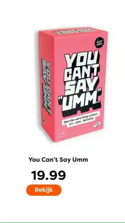 The Read Shop You Can't Say Umm aanbieding
