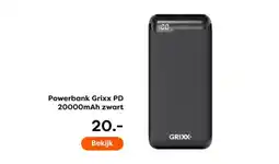 The Read Shop Powerbank Grixx PD 20000mAh zwart aanbieding