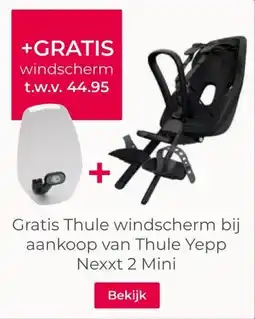 Prenatal Gratis Thule windscherm bij aankoop van Thule Yepp aanbieding