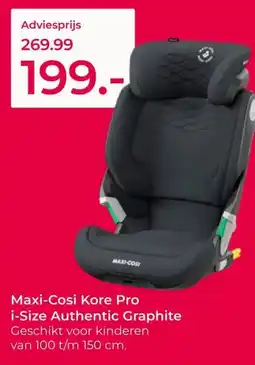 Prenatal Maxi-Cosi Kore Pro i-Size Authentic Graphite aanbieding