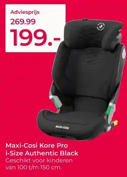 Prenatal Maxi-Cosi Kore Pro i-Size Authentic Black aanbieding