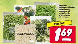 Nettorama Gesnedensnijbonen, gebroken sperziebonen, bloemkool- of broccoliroosjesof groentemix aanbieding