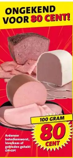 Nettorama Ardenner boterhamworst, leverkaas of gebraden gehakt OP=OP! aanbieding