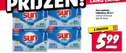 Nettorama Sun vaatwas tabletten all in 1 aanbieding