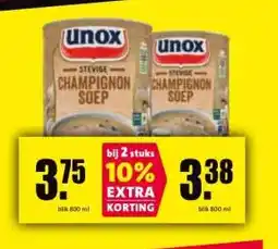 Nettorama unox -STEVIGE- CHAMPIGNON SOEP aanbieding