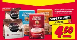 Nettorama Douwe Egberts verwenkoffie of Senseo cappuccino pads aanbieding