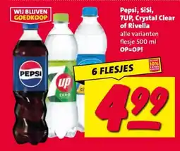 Nettorama Pepsi, Sisi, 7UP, Crystal Clear of Rivella aanbieding