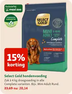 Maxi Zoo Select Gold hondenvoeding aanbieding