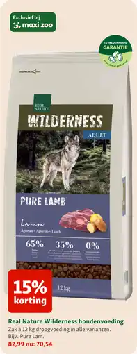Maxi Zoo Real Nature Wilderness hondenvoeding aanbieding