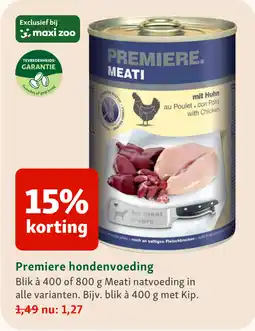 Maxi Zoo Premiere hondenvoeding aanbieding