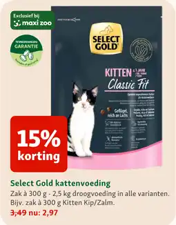 Maxi Zoo Select Gold kattenvoeding aanbieding