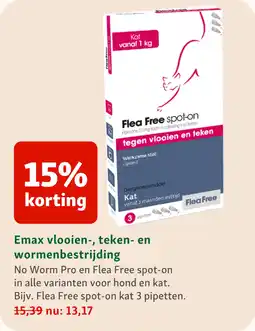 Maxi Zoo Emax vlooien-, teken- en wormenbestrijding aanbieding