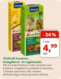 Maxi Zoo Vitakraft konijnen-, knaagdieren- en vogelsnacks aanbieding