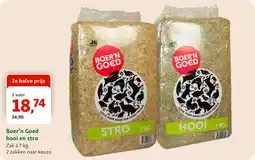 Maxi Zoo Boer'n Goed hooi en stro aanbieding