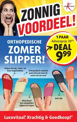 Lucovitaal Orthopedische Zomer Slipper aanbieding