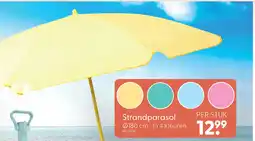Marskramer Strandparasol diameter 180cm 4 assortiment aanbieding