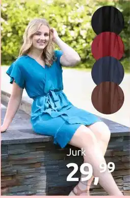 Jola Mode Jurk petrol aanbieding
