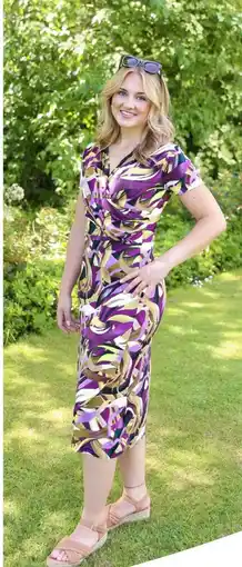 Jola Mode Jurk Aubergine aanbieding
