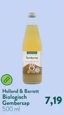 Holland & Barrett Biologisch Gembersap aanbieding