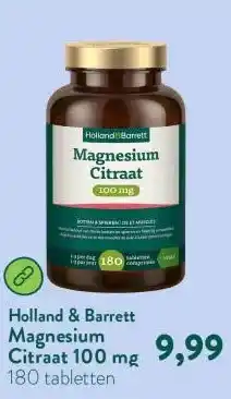 Holland & Barrett Magnesium Citraat 100 mg aanbieding