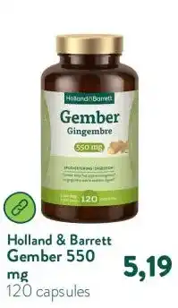 Holland & Barrett Gember 550 mg aanbieding