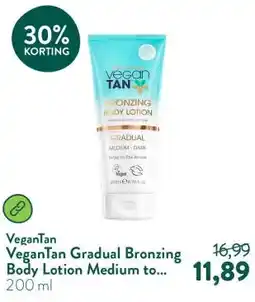 Holland & Barrett VeganTan Gradual Bronzing Body Lotion Medium to Dark aanbieding