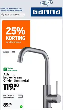 GAMMA Atlantic keukenkraan Olivier Gun metal aanbieding