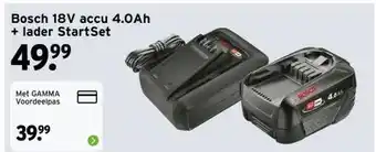 Bosch 18V accu 4.0Ah + lader StartSet