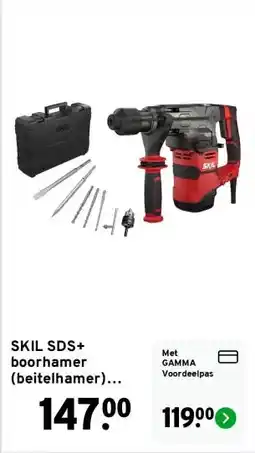 GAMMA SKIL SDS+ boorhamer (beitelhamer) 1781GB 1500W 3 functies aanbieding