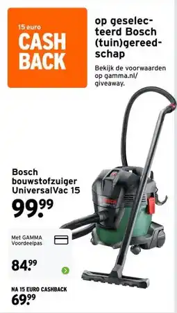 GAMMA Bosch bouwstofzuiger UniversalVac 15 aanbieding