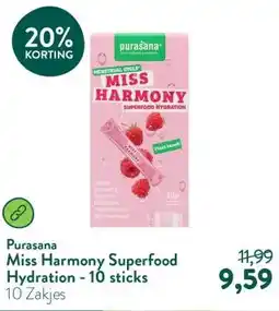 Holland & Barrett Miss Harmony Superfood Hydration - 10 sticks aanbieding