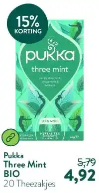 Holland & Barrett Three Mint BIO aanbieding