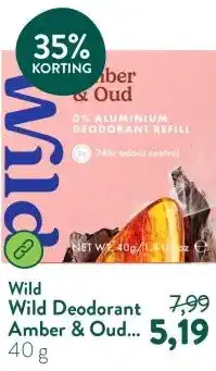 Holland & Barrett Wild Deodorant Amber & Oud Navulling aanbieding