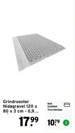 GAMMA Grindrooster Nidagravel 120 x 80 x 3 cm - 0,96 m² aanbieding