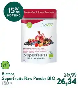 Holland & Barrett Superfruits Raw Poeder BIO aanbieding