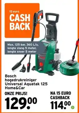 GAMMA Bosch hogedrukreiniger Universal Aquatak 125 Home&Car aanbieding