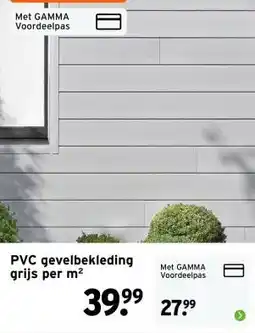 GAMMA PVC gevelbekleding grijs aanbieding
