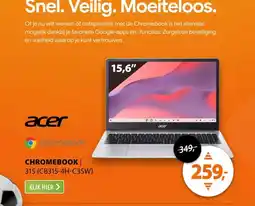 Expert Acer Chromebook 315 (CB315-4H-C3SW) Zilver aanbieding